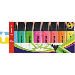 Stabilo tekstmarker boss original navulbaar 2-5mm assorti 8-pack schuine punt