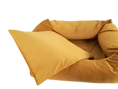 Load image into Gallery viewer, Madison Friends hondenmand velvet geel
