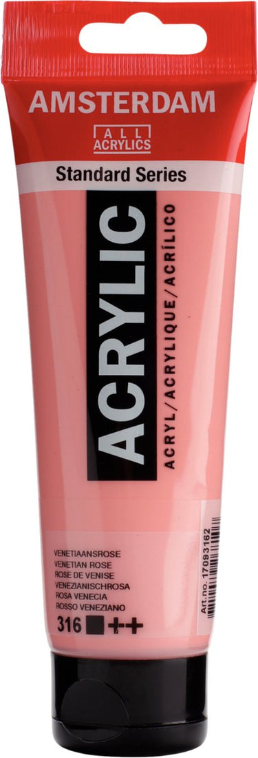 Amsterdam standard series acrylverf tube 120 ml venetiaansroze 316