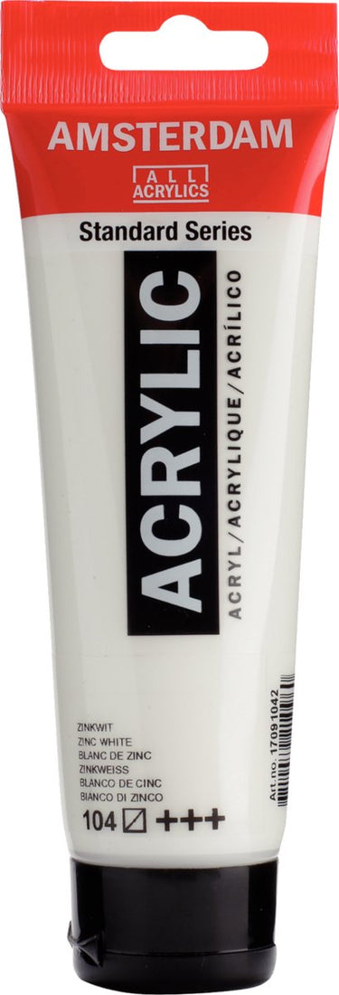 Amsterdam standard series acrylverf tube 120 ml zinkwit 104