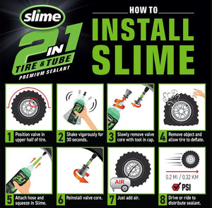 Slime 2-in-1 banden binnenbanden anti-lek middel 3.78 ltr
