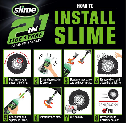 Slime 2-in-1 banden binnenbanden anti-lek middel 473 ml