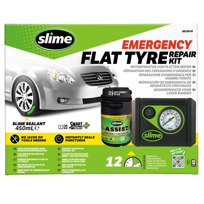 Load image into Gallery viewer, Slime smart repair plus noodreparatieset voor lekke banden
