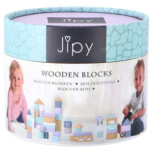 Jipy blokkenton hout uni 48-delig