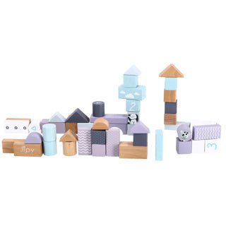 Jipy blokkenton hout uni 48-delig