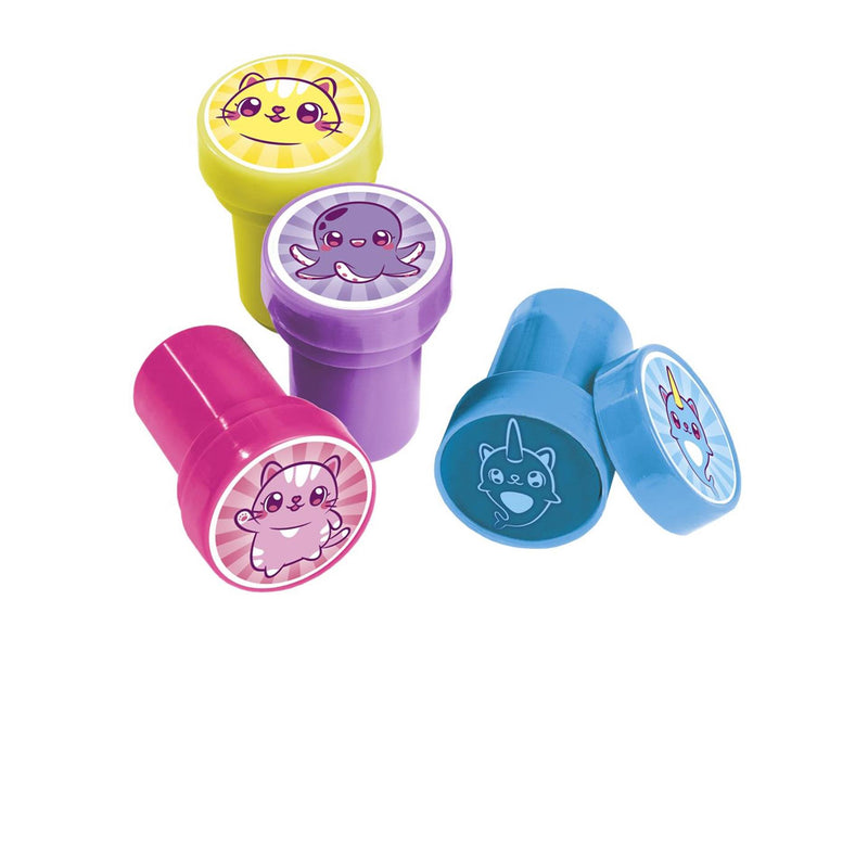 Cargue la imagen en el visor de la galería, Mini mymy totum 12 zelfinktende stempels met kawai dieren, stempelen - creatief speelgoed stempelset - jongens en meisjes vanaf 3 jaar
