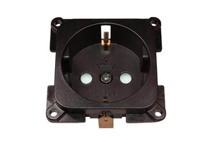 C-line wandcontactdoos camper en caravan 230 volt bruin