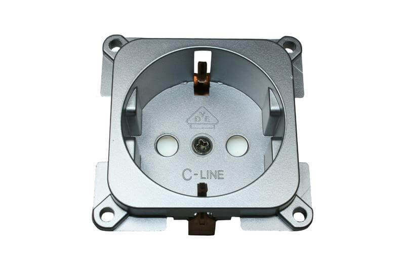 ギャラリービューアに画像をロードする, C-line wandcontactdoos camper en caravan 230 volt zilver
