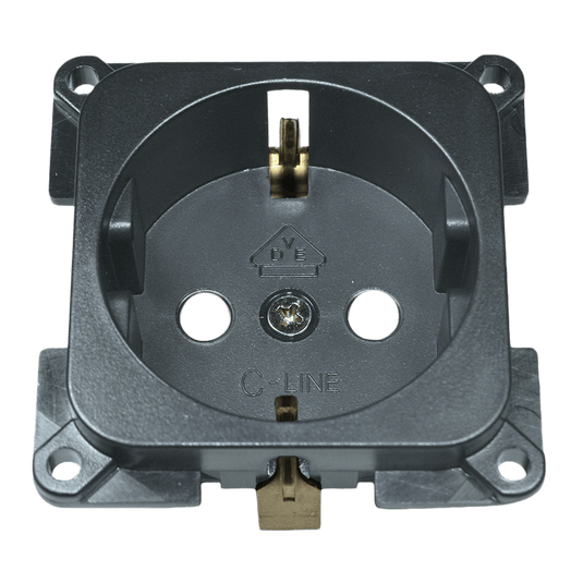 C-line wandcontactdoos camper en caravan 230 volt antraciet - verpakt