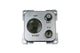 C-line 12 volt contactdoos met antenne en satelliet aansluiting zilver - verpakt