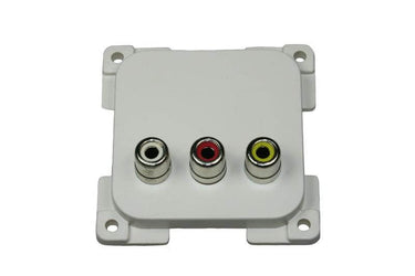 C-line video en audio contactdoos wit - verpakt