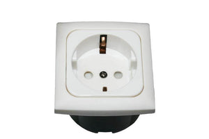 C-line wandcontactdoos met opal afdekraam wit
