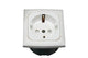 C-line wandcontactdoos met opal afdekraam wit