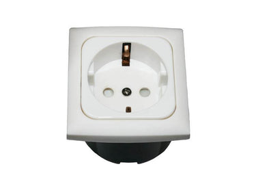 C-line wandcontactdoos met opal afdekraam wit - verpakt