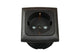 C-line wandcontactdoos met opal afdekraam bruin
