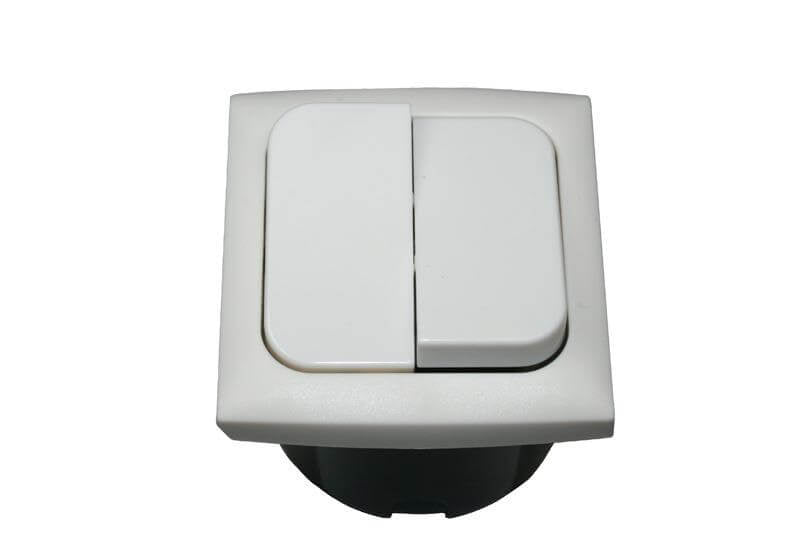 Cargue la imagen en el visor de la galería, C-line serieschakelaar met opal afdekraam wit
