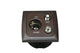 C-line 12 volt contactdoos met antenne en satelliet aansluiting met opal afdekraam bruin