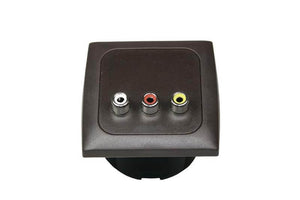 C-line video en audio contactdoos met opal afdekraam bruin