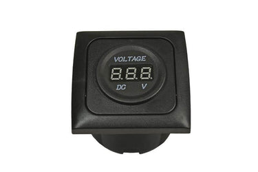 C-line voltmeter camper en caravan met opal afdekraam zwart - zonder verkoopverpakking