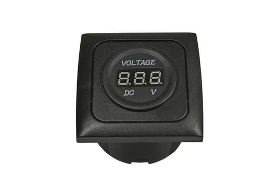 C-line voltmeter camper en caravan met opal afdekraam zwart - zonder verkoopverpakking