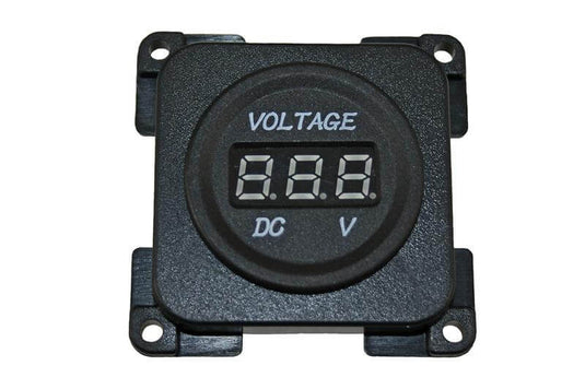 C-line voltmeter camper en caravan zwart