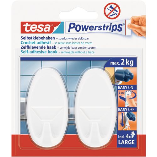 Powerstripes haken tesa wit