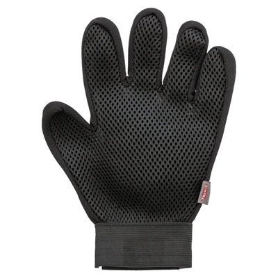 Trixie vachtverzorgingshandschoen mesh-materiaal tpr roze zwart