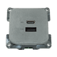 C-line usb laadcontactdoos met usb-a en usb-c - ece r10 - zilver - zonder verkoopverpakking
