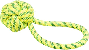 Trixie aquatoy touw met bal drijvend polyester geel groen