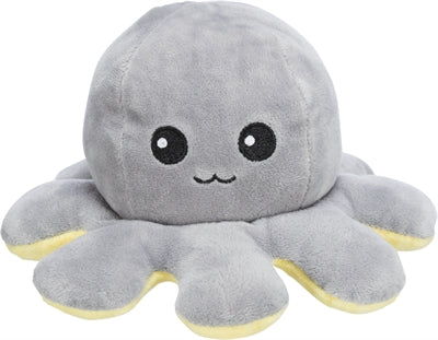 Load image into Gallery viewer, Trixie octopus omkeerbaar pluche grijs geel
