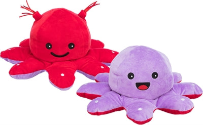 Load image into Gallery viewer, Trixie Octopus omkeerbaar pluche rood paars
