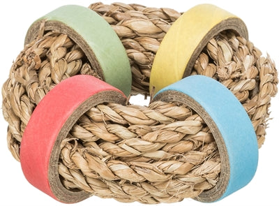 Load image into Gallery viewer, Trixie zeegras ring met papieren ringen naturel

