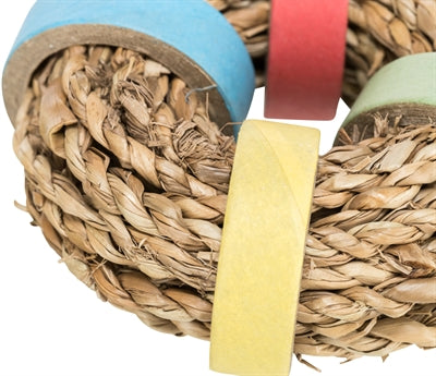 Load image into Gallery viewer, Trixie zeegras ring met papieren ringen naturel
