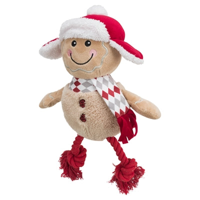 Load image into Gallery viewer, Trixie Xmas peperkoekman met flostouw benen pluche katoen
