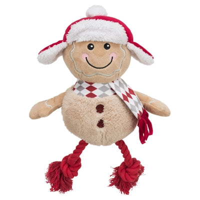 Load image into Gallery viewer, Trixie Xmas peperkoekman met flostouw benen pluche katoen
