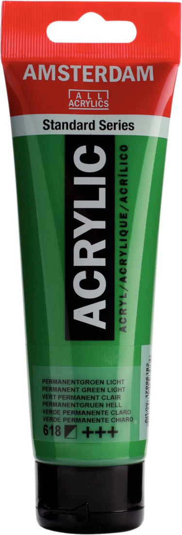 Amsterdam standard series acrylverf tube 120 ml permanentgroen licht 618