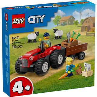 Load image into Gallery viewer, Lego city 60461 rode tractor met aanhanger en schapen
