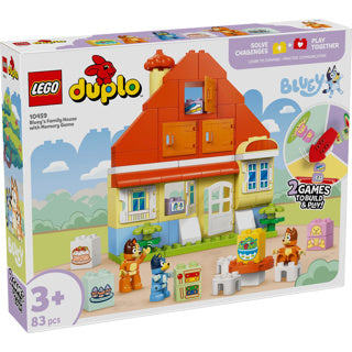 Load image into Gallery viewer, Lego duplo 10459 huis van bluey en haar familie met geheugenspel
