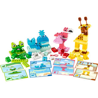 Afbeelding laden in galerijviewer, Lego duplo dierenbouwspel educatief montessori speelgoed voor kinderen met dieren figuren 10472
