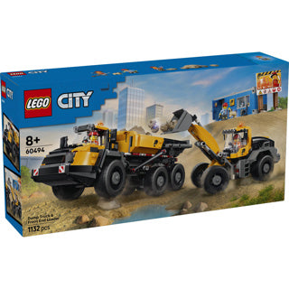 Lego city kiepwagen en voorlader voertuig speelgoed voor kinderen 60494