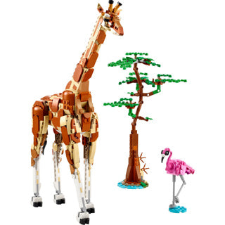 Lego creator 3in1 safaridieren speelgoed set met giraffe, gazelles en leeuw 31150