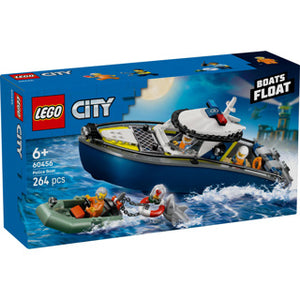 Lego ® city achtervolging met politieboot, drijft echt - 60456