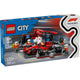 Lego city f1 pitstop en pitcrew met ferrari auto - 60443