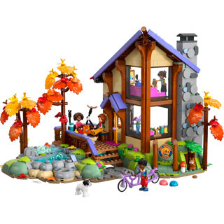 Afbeelding laden in galerijviewer, Lego friends gezellige boshut in de herfst speelgoed met dieren figuren en poppetjes 42705
