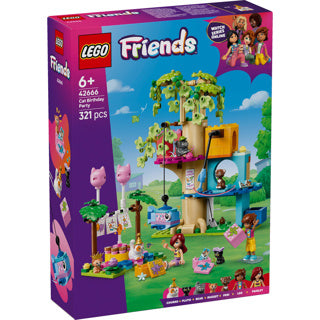 Afbeelding laden in galerijviewer, Lego friends 42666 kattenverjaardagsfeestje en boomhut
