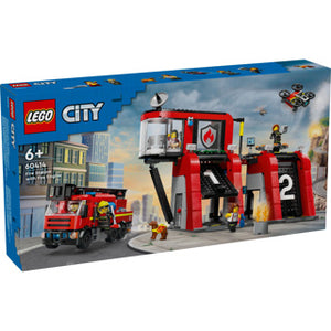 Lego city brandweerkazerne en brandweerauto - 60414