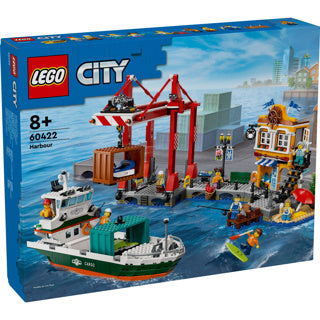 Load image into Gallery viewer, Lego city 60422 haven met vrachtschip
