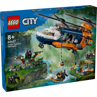 Lego 60437 city exploration jungleonderzoekers helikopter bij de basis