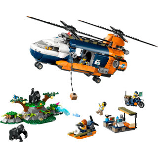 Load image into Gallery viewer, Lego 60437 city exploration jungleonderzoekers helikopter bij de basis
