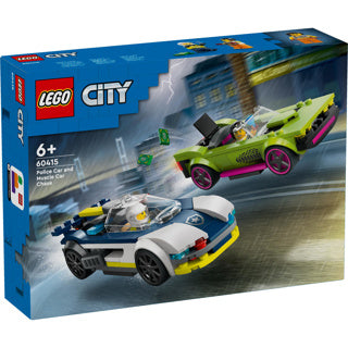 Lego city 60415 politiewagen en snelle autoachtervolging